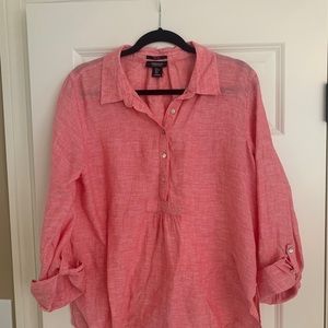 New Jones & Co linen popover tunic. Large